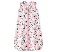 Yoofoss Saco de Dormir para Bébé 1.0 TOG Algodón Todo el año Primavera Otoño Dormir para Unisex Niñas Niños 6-12 Meses Saco de Dormir 78 cm- Rosa Flor