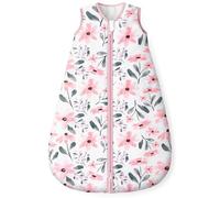 Yoofoss Saco de Dormir para Bébé 1.5 TOG Algodón Todo el año Primavera Otoño Dormir para Unisex Niñas Niños 12-18 Meses Saco de Dormir 84 cm- Rosa Flor
