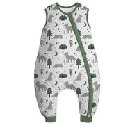 Yoofoss Saco de Dormir para Bebé con Pies de Invierno Algodón 2.5 TOG Algodón Manta Envolvente para Dormir Cremalleras de 2 Súper Cálido 80 cm para Niñas Niños 18-36 Meses