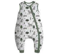Yoofoss Saco de Dormir para Bebé con Pies de Invierno Algodón 2.5 TOG Algodón Manta Envolvente para Dormir Cremalleras de 2 Súper Cálido 70 cm para Niñas Niños 6-18 Meses