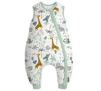 Yoofoss Saco de Dormir para Bebé con Pies de Invierno Algodón 2.5 TOG Algodón Manta Envolvente para Dormir Cremalleras de 2 Súper Cálido 70 cm para Niñas Niños 6-18 Meses
