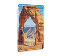 Yoogain Arches National Park in Utah - Cartera de piel delgada con ranura para dinero en efectivo, bloqueo RFID, para hombres y mujeres