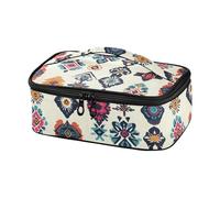 Yoogain Bolsa de almuerzo de estilo bohemio retro a cuadros para hombre, impermeable, mini hielera térmica con asa para oficina