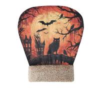 Yoogain Bolsa de cama para gatos y gatos negros de terror de Halloween, perfecta para refugio para mascotas, para clima frío, acogedora, de felpa con calefacción automática