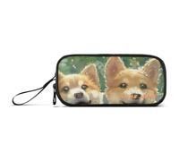 Yoogain Bolsa personalizable de nailon para lápices, diseño de cachorro de natación, para adolescentes, estuche de gran capacidad, organizador de papelería para escuela secundaria, profesor de escuela