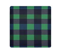 Yoogain Bolsas de aseo personalizables, diseño a cuadros, azul marino y verde, para lente de cámara, tela mágica, organizador de maquillaje de viaje, 21.7 x 21.7 pulgadas para organización, Buffalo