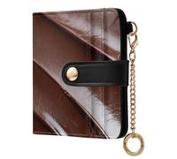 Yoogain Cartera delgada plegable de piel sintética de alta calidad con patrón de salsa de chocolate para mujeres y niñas