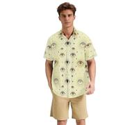 Yoogain Evil Eye Magic Boho - Camisas de manga corta con botones para hombre, casual, vacaciones, playa, verano, S-3XL, Evil Eye Magic Boho, M
