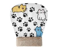 Yoogain Happy Cute Cat - Bolsa de cama para gatos de interior para perros pequeños, nido calmante para clima frío, suave, autocalentamiento
