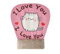 Yoogain I Love You Valentine - Bolsa de cama para gatos de interior con diseño de dibujos animados para invierno, suave, lavable