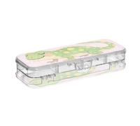 Yoogain Just A Girl Who Loves Salanmander - Estuche transparente para lápices de 2 capas para suministros de papelería con tapa