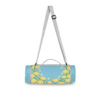 Yoogain - Manta redonda para campamento - Se adapta a 2 adultos, accesorios de verano sin arena, manta grande para exteriores, de doble capa, sin arena, suave manta de 58 pulgadas (lindas flores