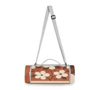 Yoogain - Manta redonda para parque - Se adapta a 2 adultos, accesorios de verano a prueba de arena, manta portátil de picnic de doble capa, sin arena, suave manta de 58 pulgadas (terracota, rojo