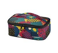 Yoogain Mini bolsa de almuerzo retro Geometic Star roja abstracta reutilizable térmica con asa para senderismo