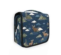 Yoogain Nile Elk Cloud IslDark Blue - Bolsa de viaje con gancho para colgar, con cremallera, compartimentos y asa