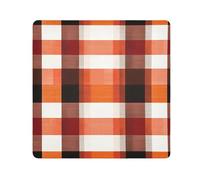 Yoogain Organizador de maquillaje personalizable a cuadros rojos y naranjas, para lentes de cámara, portátil, bolsa de viaje, organizador de 21.7 x 21.7 pulgadas para mujer, Buffalo Plaid Check rojo