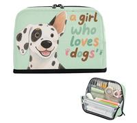 Yoogain Portalápices de gran capacidad, estuche multiranura, para estudiantes de primaria, solo una niña que ama a los perros