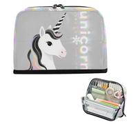 Yoogain Portalápices de gran capacidad, organizador multifuncional para hombres, viajes, solo una niña que ama los unicornios