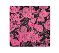 Yoogain Rosa gótica personalizable con bolsas de metal para artículos de tocador, lente de cámara, organizador mágico, envoltura de 21.7 x 21.7 pulgadas para artículos de tocador, Rosa gótica con