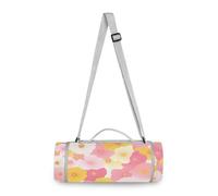 Yoogain Round Beach Essentials - Se adapta a 2 adultos, accesorios de verano, manta grande sin arena, manta de doble capa, última intervensión de arena, suave manta de 58 pulgadas (flores coloridas de