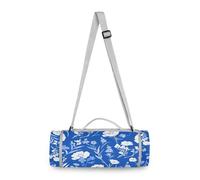 Yoogain - Tapete redondo para acampar - Se adapta a 2 adultos, accesorios de verano, resistentes al agua, mantas exteriores para zacate de doble capa, última intervensión de arena, alfombra suave de