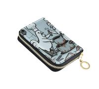 Yoogain Terrible Chicken Chef - Cartera de piel azul para hombre con 9 ranuras para tarjetas, bloqueo RFID, fundas para tarjetas e identificación con cremallera
