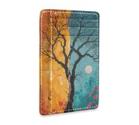 Yoogain The Magical Tree - Carteras delgadas de cuero para mujer con ranura para dinero en efectivo, tarjetero con bloqueo RFID para hombres y mujeres