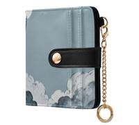 Yoogain The Moon Climber - Cartera plegable pequeña de piel sintética con ranuras para tarjetas para hombres y mujeres de viaje