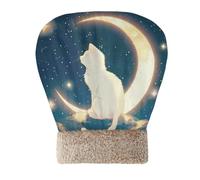 Yoogain The White Cat on The Moon Cave - Bolsa de cama para gatos de interior o perros pequeños, saco de acurrucarse para mascotas, cómodo y acogedor