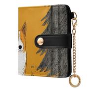 Yoogain Yellow Forests All Is Well - Bonita cartera plegable de piel sintética con ranuras para tarjetas para mujer y niña