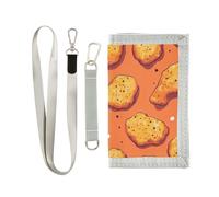 Yoogain Yummy Chicken Nuggets - Cartera de pimienta negra para hombre, plegable para viajes, minimalista, delgada, con cordón, Deliciosos nuggets de pollo pimienta negra, 1 size, Moda