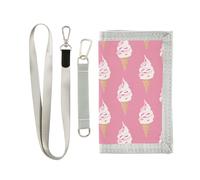 Yoogain Yummy Ice Cream Peach - Carteras para hombre con clip para dinero para mujer, cartera con clip para hombre con cordón, Yummy Ice Cream Melocotón, 1 size, Moda