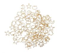 Yooghuge 90 colgantes de marco hueco exquisitos de metal con bucle de resina epoxi, suministros de aleación con bisel trasero abierto, colgantes huecos