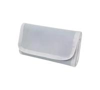 Yooghuge Bolsas de dinero aptas para viajes con 6 secciones de tela impermeable para billetes, monedas, tarjetas de crédito, organización de vacaciones, bolsa de gestión de dinero, Gray, Mass Beauty