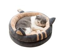 Yooghuge Camas para mascotas, cama redonda para gatitos pequeños, cama de felpa para dormir, ropa de cama para mascotas y perros pequeños, forro grueso
