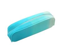 Yooghuge Estuche de silicona resistente al agua con cremallera, organizador portátil para estudiantes, oficina, salón de clases profesional, Esmeralda degradada