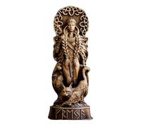 Yooghuge Resins Vikinges Mythology - Figuras en miniatura, estatua de Dios nórdico, centros de mesa, decoración de Thors/Loki/Freyja, adorno de panteones escandinavos