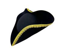Yooghuge Sombrero de pirata para festival, sombrero de pirata de esquina, sombrero brillante para discoteca, ajustable para eventos temáticos, único