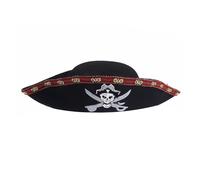 Yooghuge Sombrero de pirata para fiesta de cosplay, sombrero de tricornio, fiesta temática de Halloween, juego de rol, disfraz de pirata, accesorio de disfraz