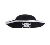 Yooghuge Sombrero de pirata para fiesta de cosplay, sombrero de tricornio, fiesta temática de Halloween, juego de rol, disfraz de pirata, accesorio de disfraz