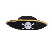 Yooghuge Sombrero de pirata para fiesta de cosplay, sombrero de tricornio, fiesta temática de Halloween, juego de rol, disfraz de pirata, accesorio de disfraz