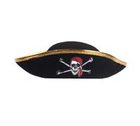 Yooghuge Sombrero de pirata para fiesta de cosplay, sombrero de tricornio, fiesta temática de Halloween, juego de rol, disfraz de pirata, accesorio de disfraz