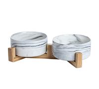 Yooghuge Tazones para mascotas, cuenco de cerámica para perros con soporte, cuenco de frutas con soporte, cuenco de cerámica para gatos con soporte, cuenco de postre