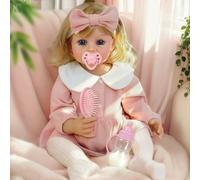 YOOHBERRYS Bebe Reborn con Sensor de Gravedad y Interacción por Voz, 55cm Muñecas Reborn Niña, Bebes Reborn Silicona con Cabello Largo Ropa y Accesorios para Niños Mayores de 3 Años