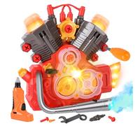 YOOHBERRYS Kit De Motor Simulad, Motor de Juego de Juguete como Regalo y Objetos de colección, Motor Maqueta Motores Combinado Regalo para Niños Niñas (Rojo)