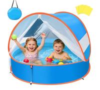 YOOHBERRYS Piscina para Bebé Pop Up 4 en 1, Piscina de Bolas Bebe, Tienda Playa Bebe con Protección UV SPF 50+, Piscina Plegable Bebe con Mosquitera, Tienda de Campaña para Picnic, Jardín, Playa