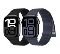 Yoohoo 2PCS Nylon Correa Loop Deportiva Compatible Con Correa Apple Watch 44mm 40mm 38mm 41mm 42mm 45mm 46mm 49mm Mujer Hombre, Sport Correas para iWatch Series 11 10 9 8 7 6 5 4 3 2 1 SE Ultra 3 2 1