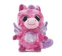 YooHoo & Friends - Peluche con Ojos Brillantes Pegasus, 13 cm, Color Rosa (Aurora World 60338)