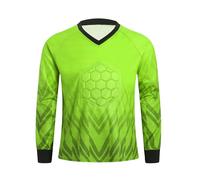 YOOJIA Camiseta De Seguridad para Entrenamientos Deportivos para Niños Maillot De Portero Acolchado Top De Secado Rápido Camiseta Deportiva Manga Larga Amarillo Fluorescente 5-6 años