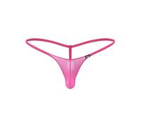 YOOJIA Hombre Sexy Micro Tangas de Hilo Transparente de Malla Calzoncillos G-String Thong Ropa Interior Erótica Talla Única Rosa Caliente D XXL